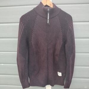G-star Raw Plated 3D Biker Zip Through Knit Sweater Turtleneck Men's Size M NWOT